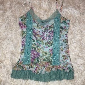Tea/f beaded tank top